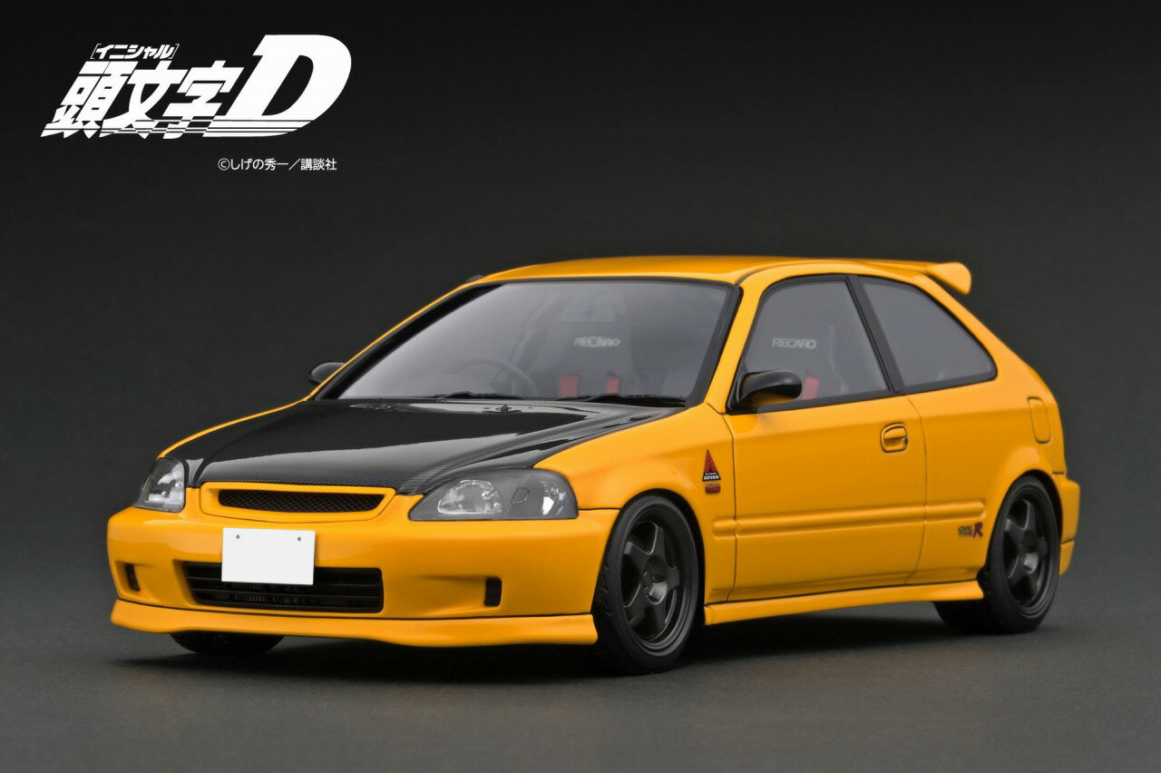 ignition model 1/18 『頭文字D』 INITIAL D Honda CIVIC (EK9) Type R Yellow 【IG3629】 (ミニカー)