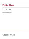 Glass - Planctus for Medium Voice and Piano GLASS - PLANCTUS FOR MED VOICE 