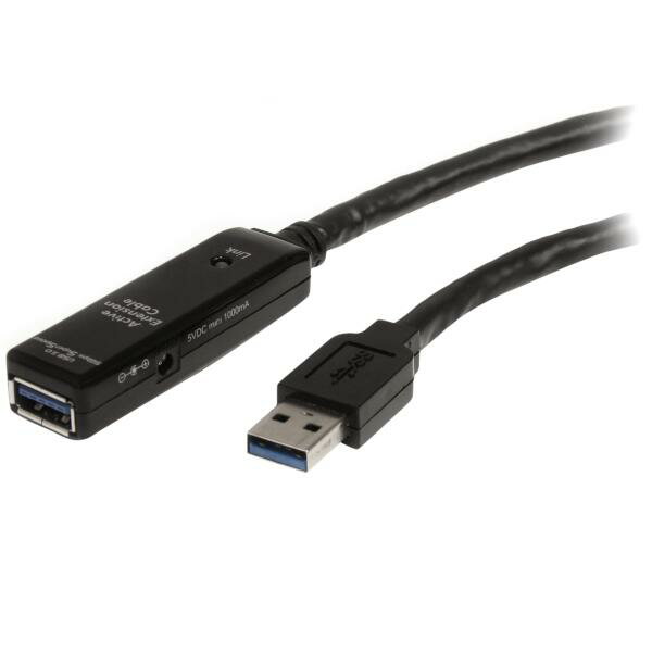 USB 3.0 アクティブリピーターケーブル 10m Type-A（オス／メス）