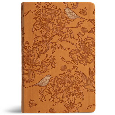 CSB Large Print Personal Size Reference Bible, Optimal Type, Digital Study Edition, Brown Floral Lea CSB LP PERSONAL SIZE REF BIBLE 
