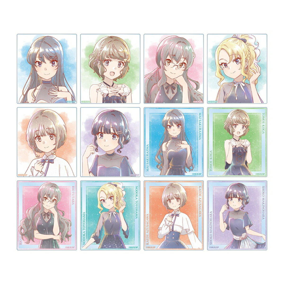 「青春ブタ野郎」シリーズ描き下ろし 星空ドレスver. トレーディング Ani-Art aqua label アクリルカード(BOX＝12個)