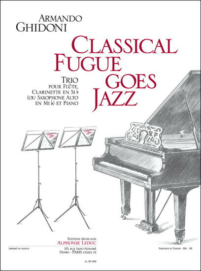 【輸入楽譜】キドーニ, Armand: クラシカル・フーガ・ゴーズ・ジャズ(フルートとクラリネットまたはアルトサックスとピアノ)