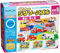 ●『くもんのジグソーパズル』の効果【1】学習につながる集中力と作業力が身につきますやさしいものから少しずつ難しくなるように構成された、くもん独自の「スモールステップ」方式だから、学習につながる集中力と、ものごとをやりとげる力（作業力）を、無理なく伸ばしていくことができます。【2】達成感と自己肯定感が得られます「できた！」という達成感を味わうことで、さらに難しいものへチャレンジする意欲が高まります。また、「自分でもできる」という自信がつくことで、いろいろな場面で自分から取り込む姿勢が身につきます。【3】手先の巧緻性（こうちせい）が高まります幼児の発達にとって、考えながら手を使うことはとても大切です。ステップが上がるにつれ、少しずつ薄く、小さくなっていくピースでくり返し遊ぶうちに、自然に手先の器用さ（巧緻性）が高まります。●『くもんのジグソーパズル』の特長【1】1ピースから140ピースまで、18段階のきめ細やかな構成【2】くり返し遊べる、厚くてじょうぶなピース【3】ピタっとはまり、ずれにくいピース形状で、達成感が得られやすい（STEP1〜）。【4】開け閉めしやすい小箱で、お片づけも簡単（STEP1〜）【5】ピース裏面の印刷された数字で、数感覚も身につく（STEP1〜）【6】習熟のめやすとなる「完成時間」を設定（STEP2〜）【7】遊びが広がる構成

【対象年齢】 【対象性別】 男の子