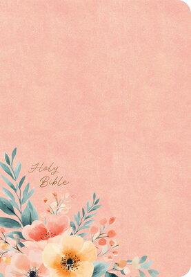 CSB Large Print Personal Size Reference Bible, Optimal Type, Digital Study Edition, Peach Floral Lea CSB LP PERSONAL SIZE REF BIBLE 