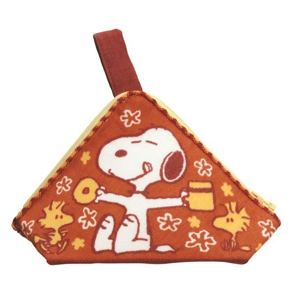 スヌーピーオレンジAD／どっとポーチ　おにぎりポーチ