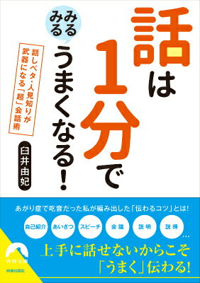 口ベタ・あがり症・人見知りさんに朗報！「うまく話せない」は武器になる！本書は、あがり症で吃音だった著者が実体験から生み出した「話がうまくなる１分のコツ」を紹介しました。