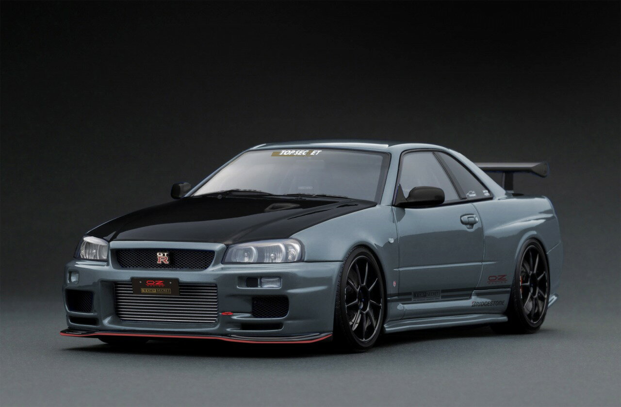 ignition model 1/18 TOP SECRET 34GT-R (BNR34) NISMO Stealth Gray 【IG3639】 (ミニカー)
