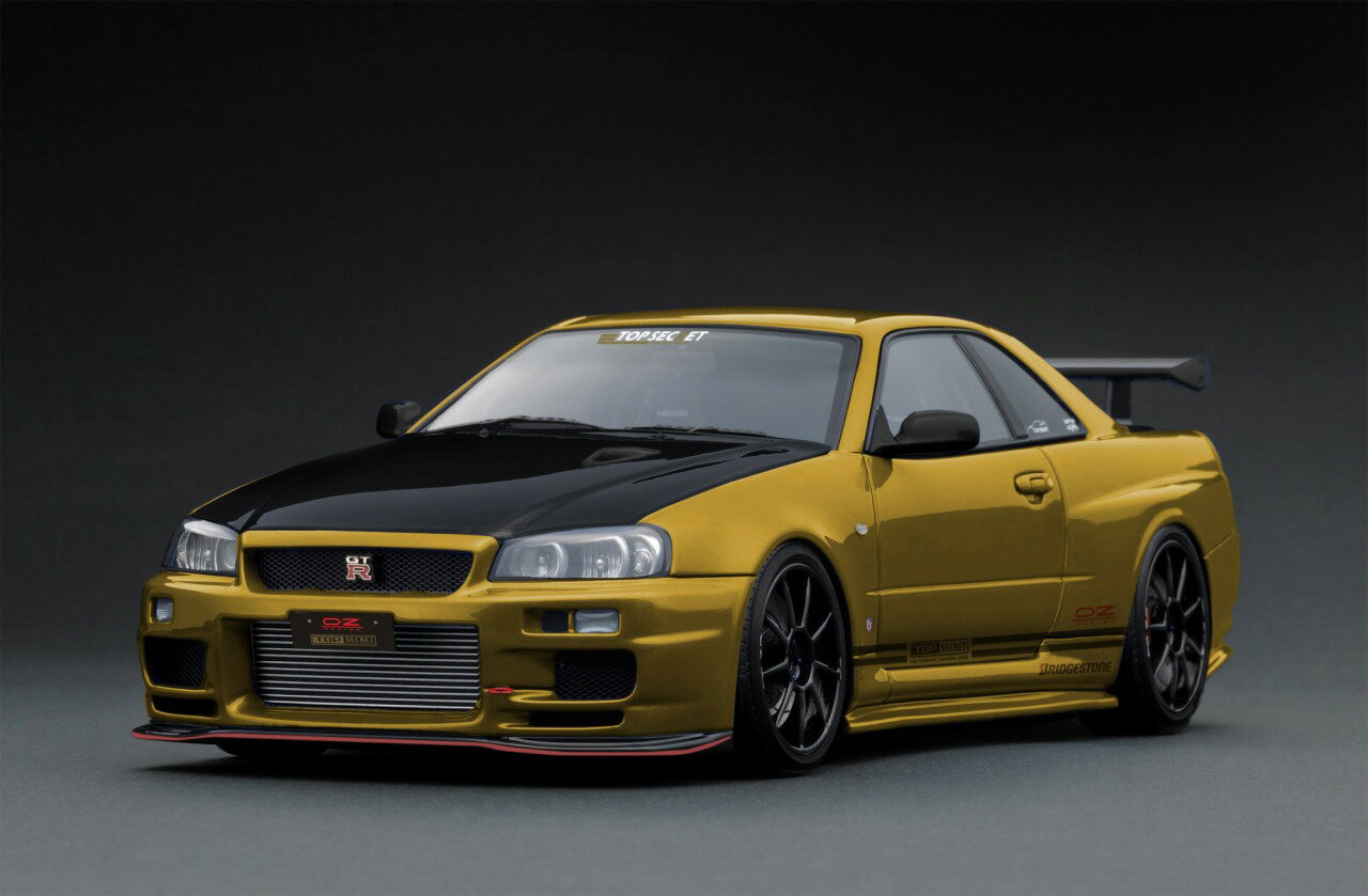 ignition model 1/18 TOP SECRET 34GT-R (BNR34) Gold 【IG3640】 (ミニカー)