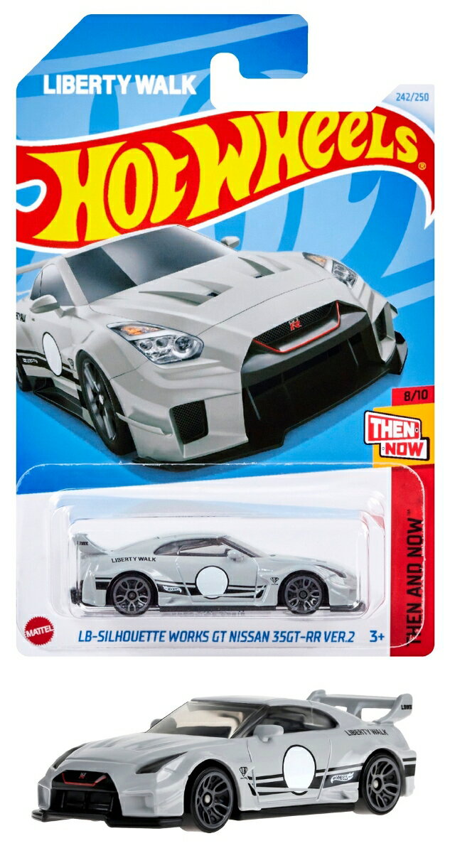 ホットウィール(Hot Wheels) ベーシックカー LB-シルエット ワークス GT ニッサン 35GT-RR VER.2 乗り物おもちゃ ミニカー 3歳から ホワイト HXR28