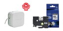 【セット商品】 ブラザー ラベルライター ピータッチ P-TOUCH CUBE PT-P710BT (スマホ対応/3.5mm~24mm幅/TZeテープ) + ブ...