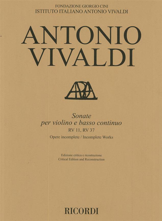 【輸入楽譜】ヴィヴァルディ, Antonio: バイオリンと通奏低音のためのソナタ RV 11, 37/ヴィヴァルディ全集版/タルボット編