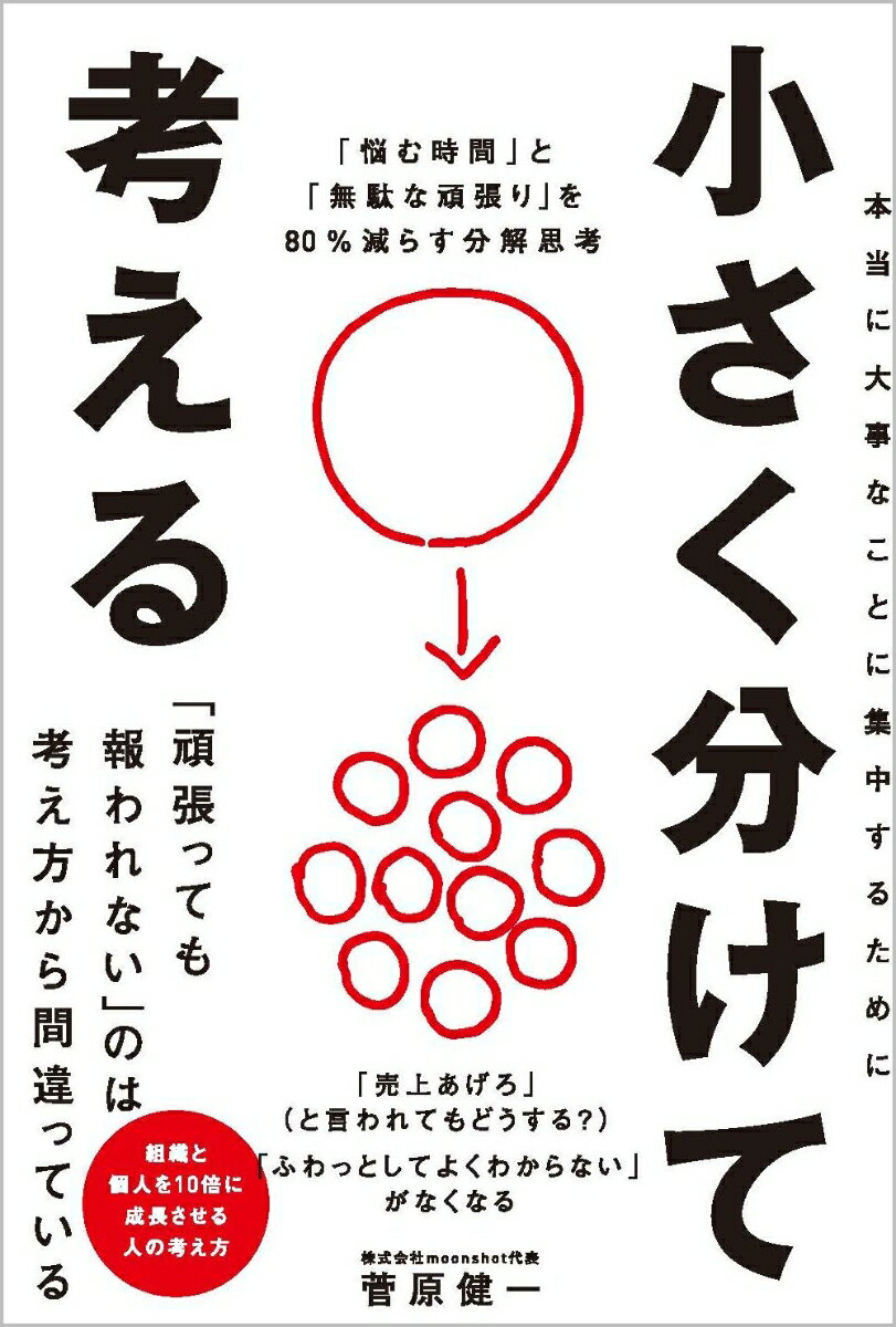 「売上を上げて」、「なんとかして！」、「いつか、あんなふうになりたい」、「なんかうまくいかない」…。漠然とした問題を、具体化して解決するためには、「考え方」があるのです。