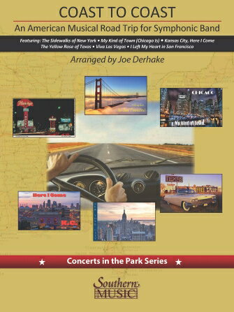 【輸入楽譜】コースト・トゥ・コースト: An American Musical Road Trip/Derhake編曲: スコアとパート譜セット
