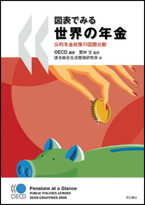 公的年金政策の国際比較 経済協力開発機構 栗林世 明石書店ズヒョウ デ ミル セカイ ノ ネンキン ケイザイ キョウリョク カイハツ キコウ クリバヤシ,セイ 発行年月：2007年10月 ページ数：202p サイズ：単行本 ISBN：9784750326511 栗林世（クリバヤシセイ） 1938年2月長野県長野市生まれ。1960年3月信州大学教育学部数学科卒。1960年4月経済企画庁。この間、国際連合経済社会局、筑波大学（社会工学系教授）、インドネシア政府（顧問）などにも勤務。1987年6月経済企画庁物価局審議官。1989年6月経済企画庁物価局長。1990年4月〜現在、中央大学経済学部教授。1992年10月〜2003年9月連合総合生活開発研究所長。1997年4月〜1998年3月英国・LSEにて在外研究。専門分野は経済政策論、計量経済学、経済開発論（本データはこの書籍が刊行された当時に掲載されていたものです） 第1部　年金政策の検証（年金制度の類型化／年金制度における基礎係数の比較／年金受給額のモデル分析／所得代替率／相対的年金水準／年金資産／主要指標）／第2部　国別分析（オーストラリア／オーストリア／ベルギー／カナダ／チェコ／デンマーク／フィンランド／フランス／ドイツ／ギリシャ／ハンガリー／アイスランド／アイルランド／イタリア／日本／韓国／ルクセンブルク／メキシコ／オランダ／ニュージーランド／ノルウェー／ポーランド／ポルトガル／スロバキア／スペイン／スウェーデン／スイス／トルコ／イギリス／アメリカ） 本書は、OECD加盟国の年金制度をモニターし、比較するためにつくられた枠組みを提示している。第1部では、OECD各国の年金制度についての主要な特徴を比較している。たとえば、退職年齢、給付乗率、上限額、スライド制などである。将来の年金受給額は、報酬水準別の標準労働者について示されている。所得代替率、相対的年金水準を基礎として、一連の指標が組み立てられている。これらの指標は、給付水準と各国固有の平均寿命を考慮しながら、年金制度における再分配、各国の年金保証額にかかる費用、各国が年金受給者に対して行う潜在的資源移転について評価している。第2部では、30カ国それぞれの年金制度と所得代替率を示す付属資料を掲載している。 本 ビジネス・経済・就職 マネープラン 年金・保険 人文・思想・社会 社会 社会保障