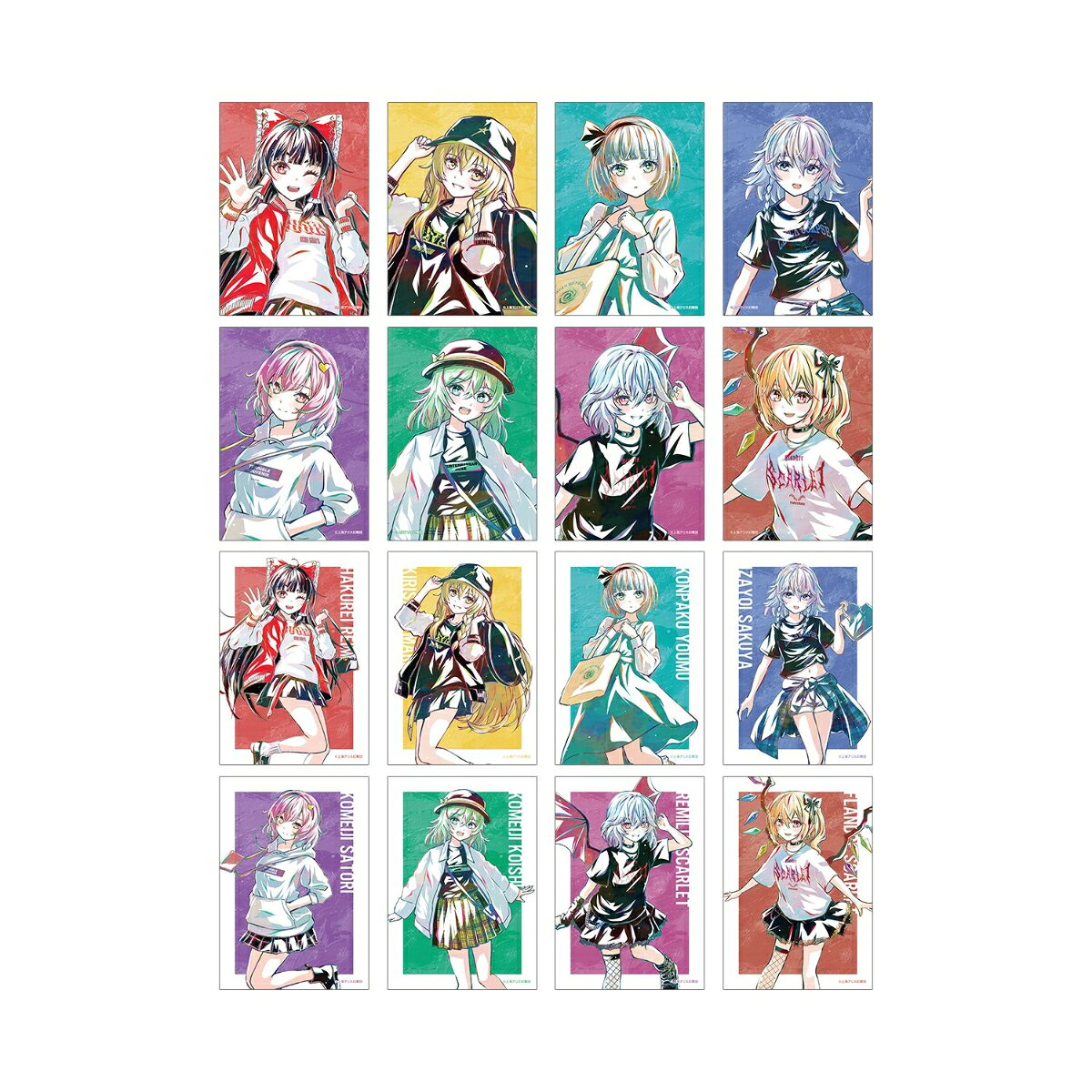 東方Project松本能人イラスト 現代風ファッションver. トレーディング Ani-Art ブロマイド(BOX＝16個)