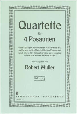 【輸入楽譜】ミュラー, Robert: 四重奏選集 第3巻