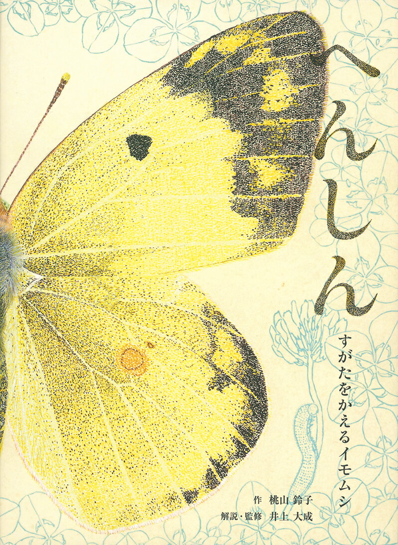昆虫画家・桃山鈴子が描く身近な虫のダイナミックな「へんしん」。たまごから生まれたイモムシは皮をぬいで、さなぎになって、それから…。