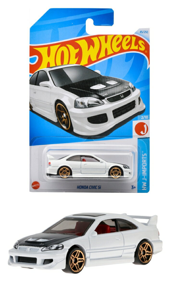 ホットウィール(Hot Wheels) 　ベーシックカー ホンダ シビック Si 乗り物おもちゃ ミニカー 3歳から ホワイト HXR04