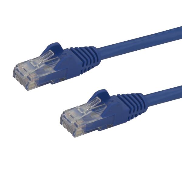 カテゴリ6 LANケーブル（Cat6） RJ45モールドコネクタ（ツメ折れ防止カバー付き） 2m ブルー