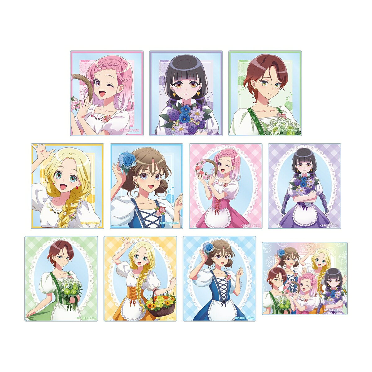 前橋ウィッチーズ描き下ろし 花祭りver. トレーディングアクリルカード(BOX＝11個)