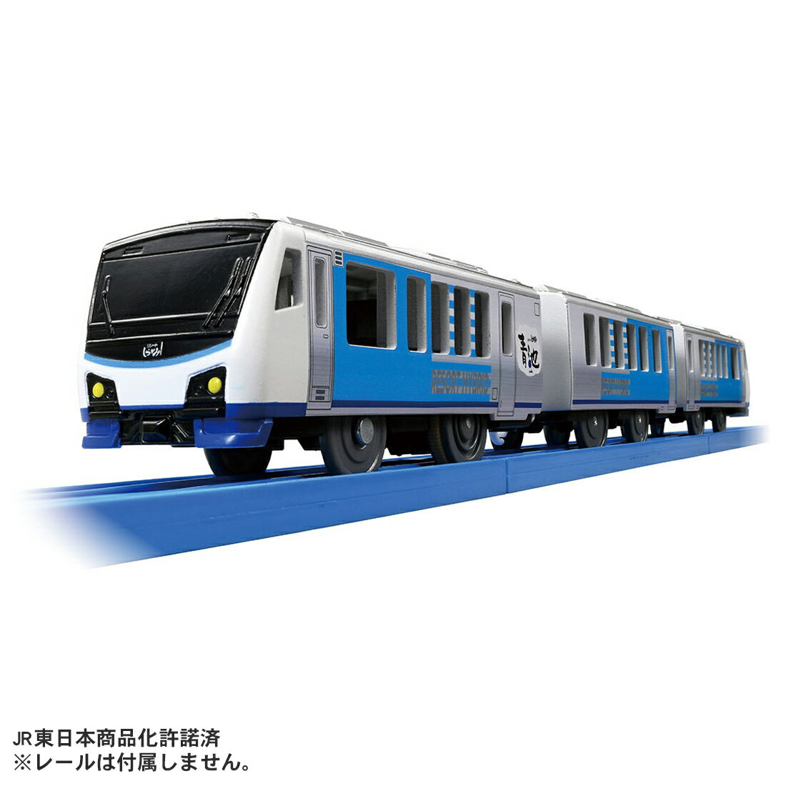 2010年から運行開始した秋田駅〜青森駅で運行している観光列車HB-E300系のリゾートしらかみ（青池）がプラレールに登場です。十二湖の青池をイメージした車体色とハイブリッドシステムを搭載しており、車内では沿線の雄大な白神山地や五能線の風景、郷土芸能を楽しめるイベントが開催されることもあります。■「HB-E300系　リゾートしらかみ（青池）」がモデル■3両編成でそれぞれ連結・切り離し可能■1スピードで電動走行、スイッチOFFで手転がし遊び可能■プラ列車カード付※レールは付属しません。【セット内容】車両本体(1),プラ列車カード(1),部品注文書(1)【対象年齢】：3才〜