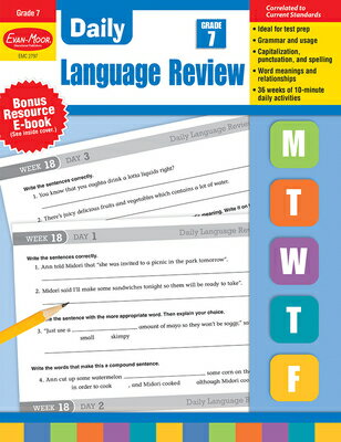 Daily Language Review, Grade 7 Teacher Edition DAILY LANGUAGE REVIEW GRD 7 TE （Daily Language Review） Evan-Moor Educational Publishers