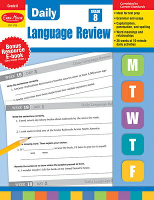 Daily Language Review, Grade 8 Teacher Edition DAILY LANGUAGE REVIEW GRD 8 TE （Daily Language Review） Evan-Moor Educational Publishers