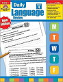 This book provides four to five items for every day of a 36-week school year. Skill areas include grammar, punctuation, mechanics, usage and sentence editing. Also included are scope and sequence charts, suggestions for use, and answer keys.