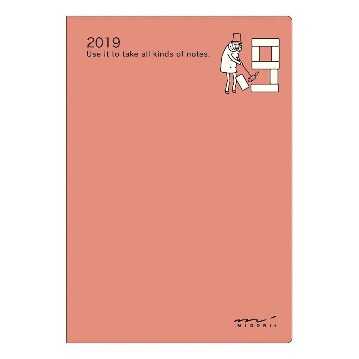 2019年 手帳 ポケットダイアリー ミニ オジサン柄