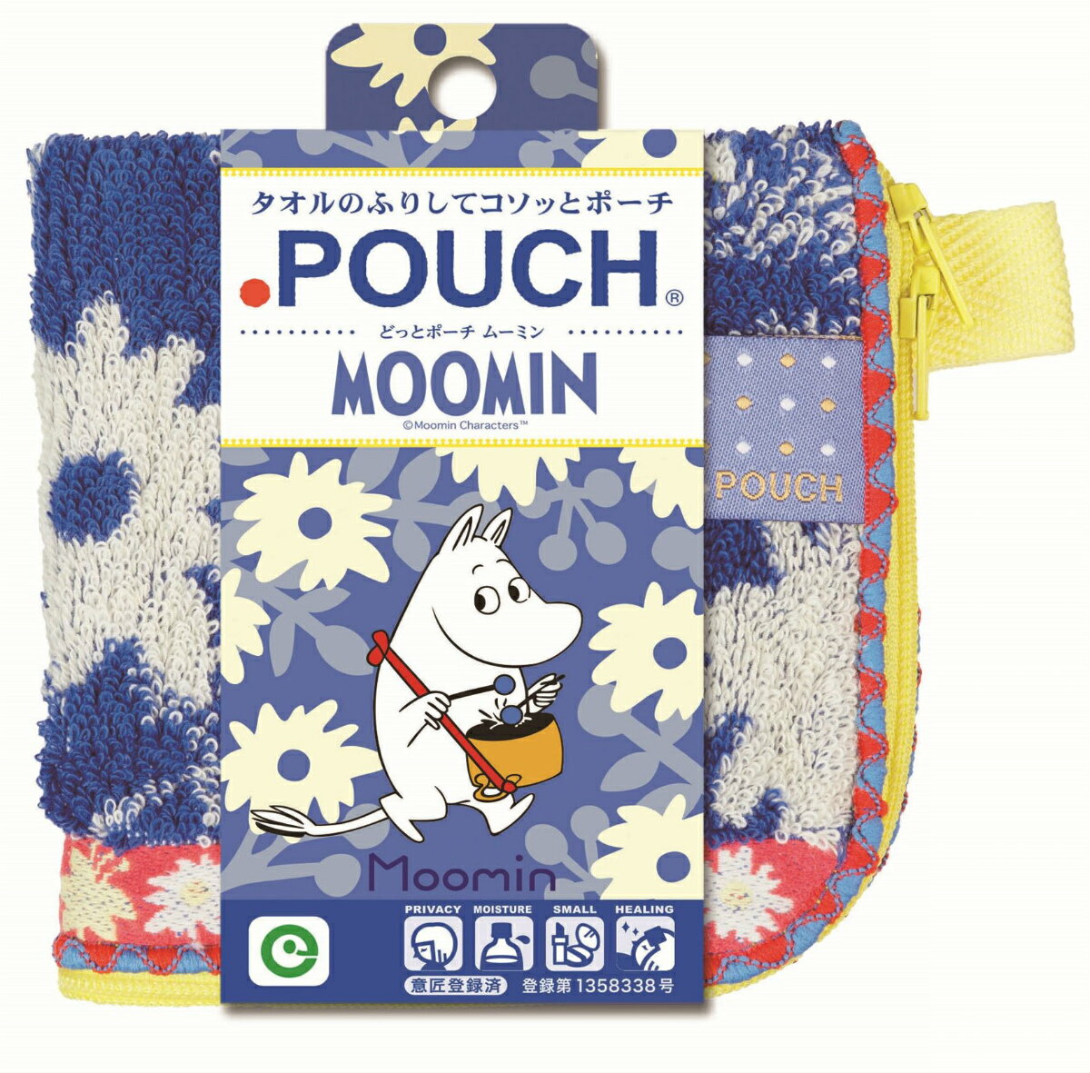 ムーミンブルーAE／キャラクターどっとポーチ　ムーミン