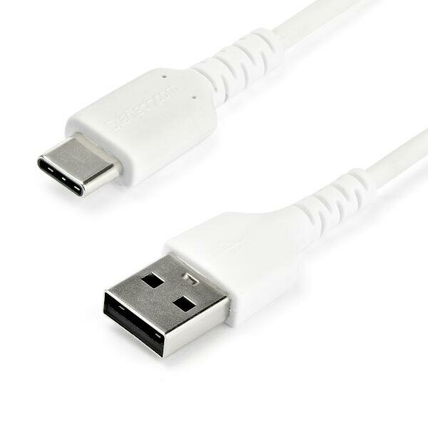 1m USB-A - USB-C ケーブル USB 2.0準拠 ホワイト