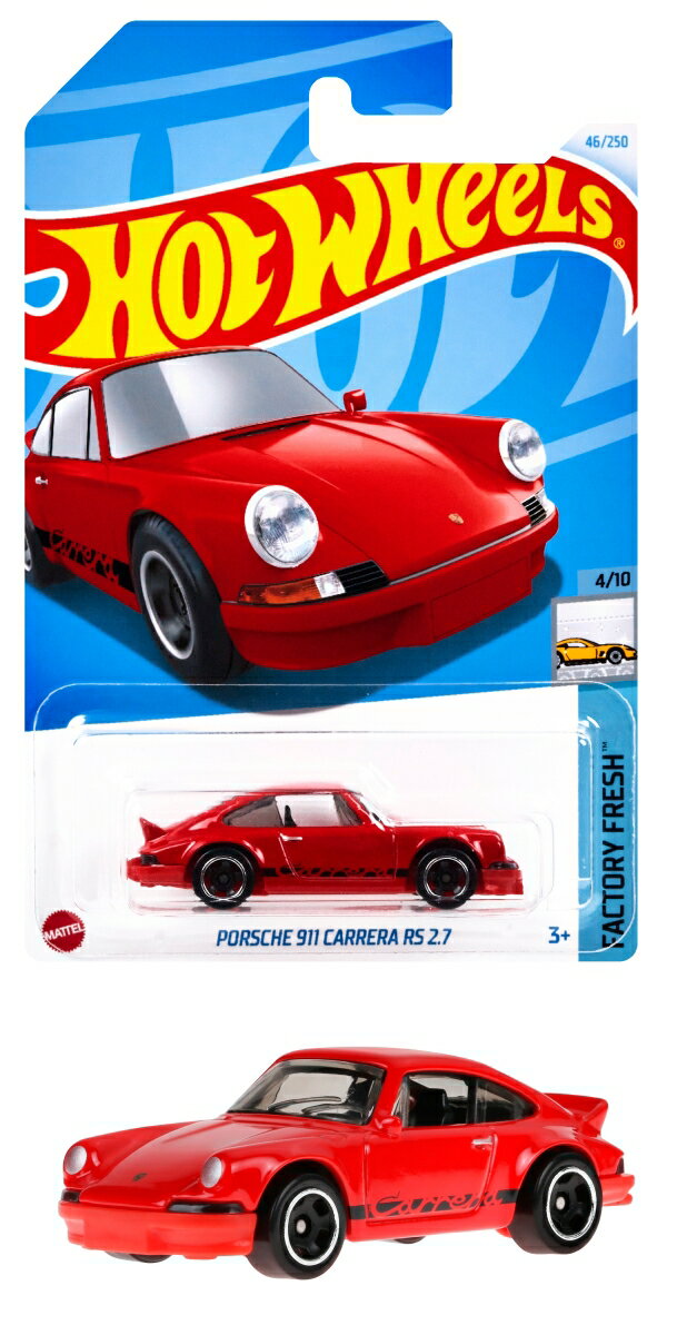 ホットウィール(Hot Wheels) 　ベーシックカー ポルシェ 911 カレラ RS 2.7 乗り物おもちゃ ミニカー 3歳から レッド HXR05 1