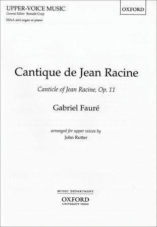 【輸入楽譜】フォーレ, Gabriel-Urbain: ラシーヌ讃歌 Op.11(仏語・英語)/女声四部合唱用編曲/ラター編