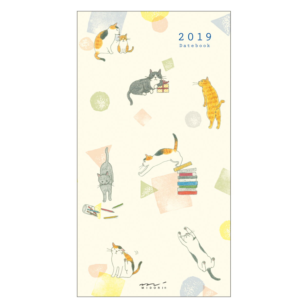 2019年 手帳 ポケットダイアリー スリム ネコ柄