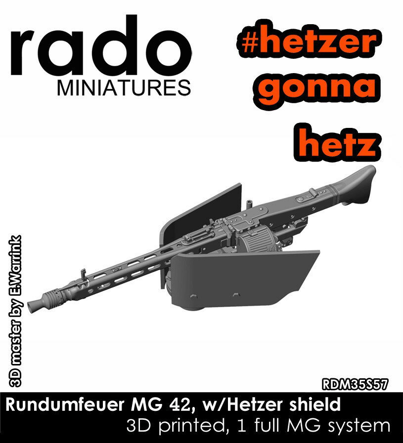 1/35 WWII ドイツ ヘッツァー用 MG42車内操作式機銃 【RDM35S57】 (プラモデル)