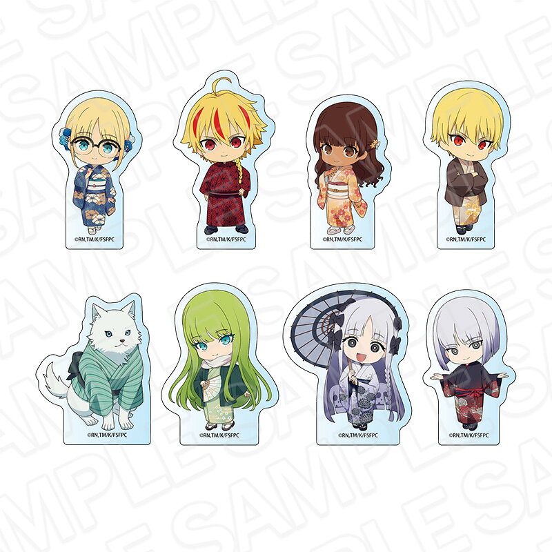 「TVアニメ『Fate／strange Fake』」からアクリルマスコット（ランダム） 着物 ミニキャラ ver．が登場！【対象年齢】：15歳以上【商品サイズ (cm)】(高さ）：5