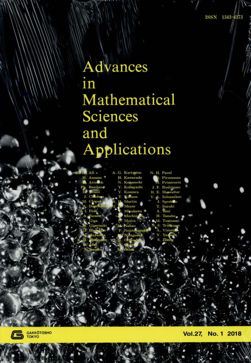 Advances　in　mathematical　sciences　and　ap（vol．27-1（2018））