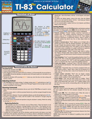 ŷ֥å㤨Ti-83 Plus Calculator TI-83 PLUS CALCULATOR Quick Study: Academic [ Barcharts Inc ]פβǤʤ1,355ߤˤʤޤ
