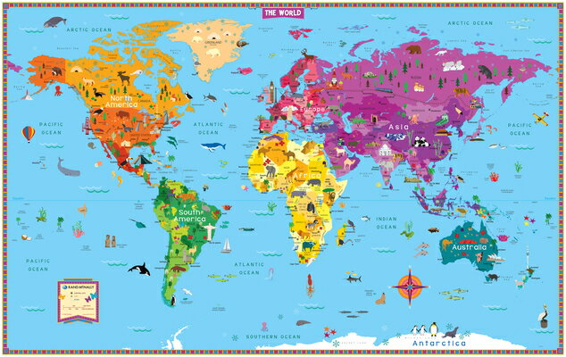 RAND MCNALLY KIDS' ILLUSTRATED WALL MAP
