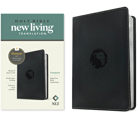 NLT Compact Bible, Filament Enabled (Leatherlike, Regal Lion Black, Red Letter) NLT COMPACT BIBLE FILAMENT-ENA [ New Living Translation ]