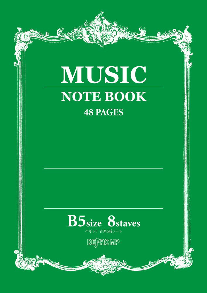 MUSIC　NOTE　BOOK　B5size　8staves