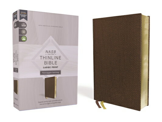 Nasb, Thinline Bible, Large Print, Passaggio Setting, Leathersoft, Brown, Red Letter, 1995 Text, Com NASB THINLINE BIBLE LP PASSAGG [ Zondervan ]