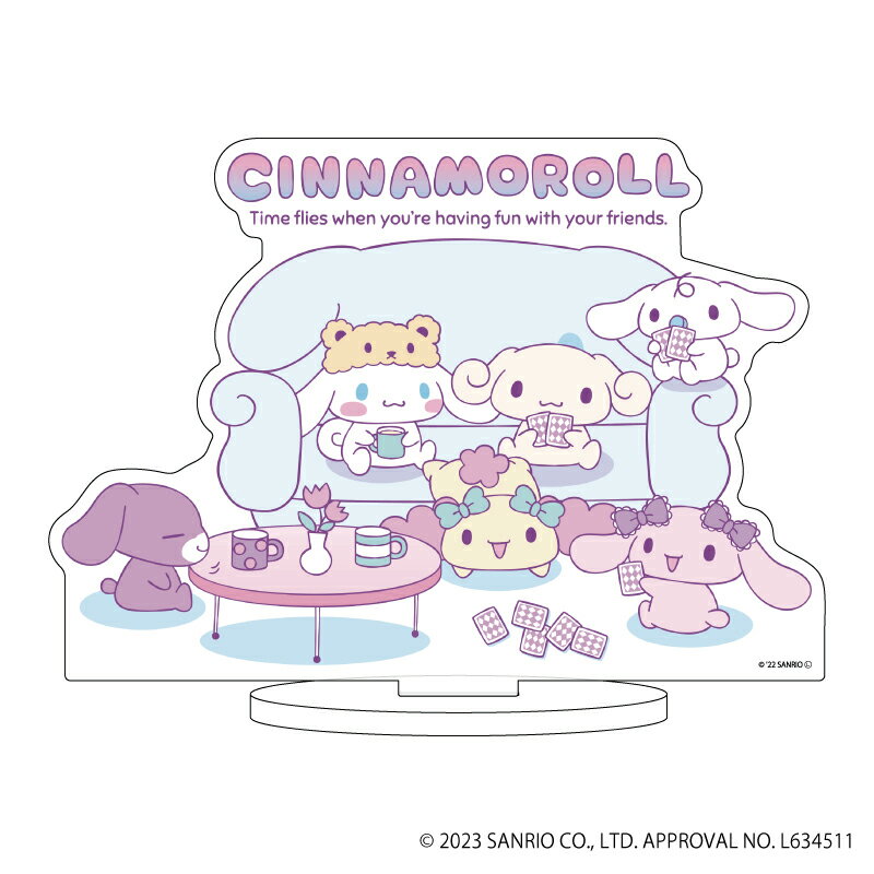 キャラアクリルフィギュア「シナモロール」02/まったりタイム(公式イラスト)【グッズ】