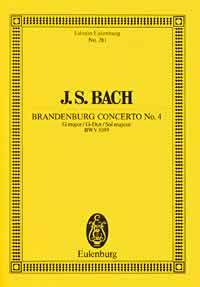 【輸入楽譜】バッハ, Johann Sebastian: ブランデンブルク協奏曲 第4番 ト長調 BWV 1049