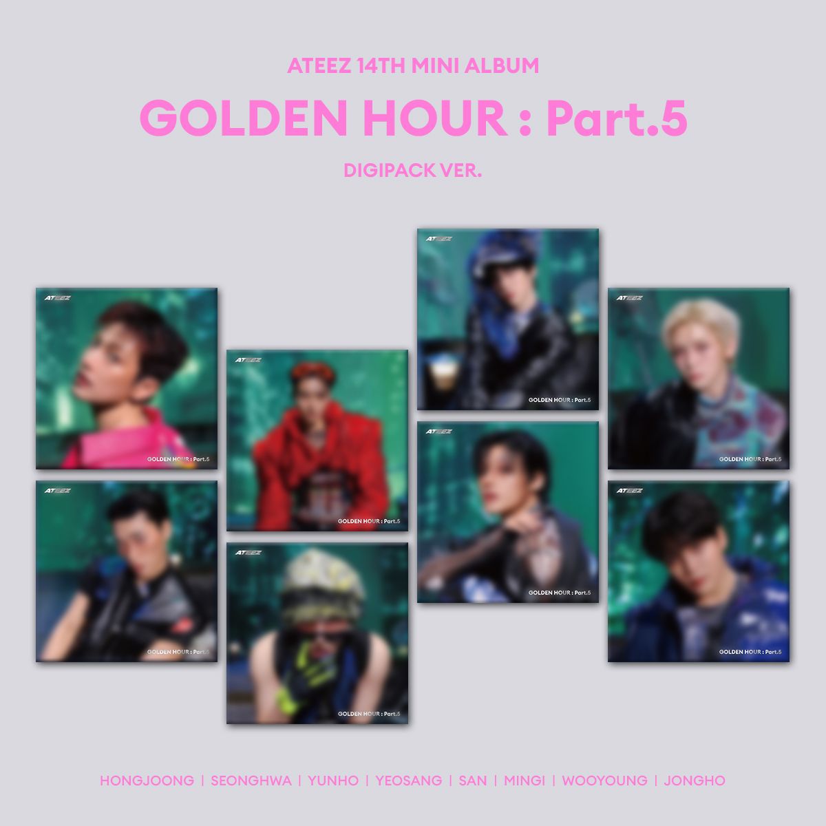 【楽天ブックス限定先着特典+先着特典】[GOLDEN HOUR : Part.5] ＜DIGIPACK VER.＞ (全8形態セット)(スマホサイズステッカー (全8種コンプリートセット)+応募抽選用シリアルナンバー×4)