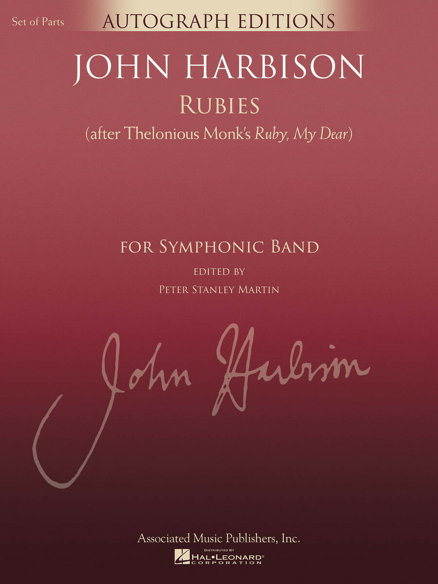 【輸入楽譜】ハービソン, John: ルビー(セロニアス・モンクの「ルビー, マイ・ディア」より)/マーティン編: スコアとパート譜セット
