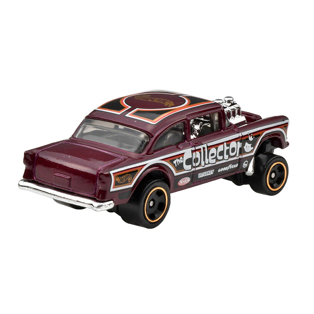 ホットウィール(Hot Wheels)　ベーシックカー '55 シェビー ベルエア ギャッサー 乗り物おもちゃ ミニカー 3歳から レッド HXR01 3