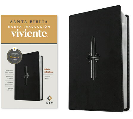 Biblia Ultrafina Ntv, Con Filament (Sentipiel, Negro, Letra Roja) SPA-BIBLIA ULTRAFINA NTV CON F [ Tyndale ]