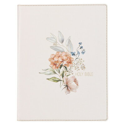 KJV Note-Taking Bible LP Faux Leather Hc White Floral KJV NOTE-TAKING BIBLE LP FAUX [ Christian Art Gifts ]