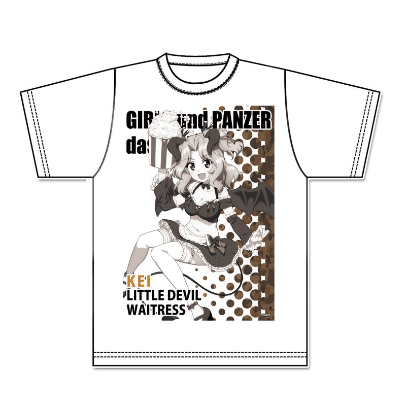 ガールズ&パンツァー 最終章 描き下ろしグラフィックTシャツ【ケイ】小悪魔ウエイトレス